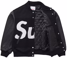 Order Chaqueta Varsity Negra Supreme Big Logo Chenille.