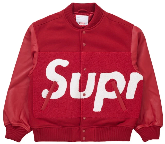 supreme-big-logo-chenille-varsity-jacket-red