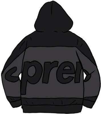 Sudadera con Capucha Negra Supreme Logo Grande Buy Sudadera con Capucha Negra Supreme Logo Grande