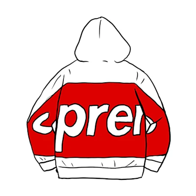 Supreme Big Logo Hooded Sweatshirt White