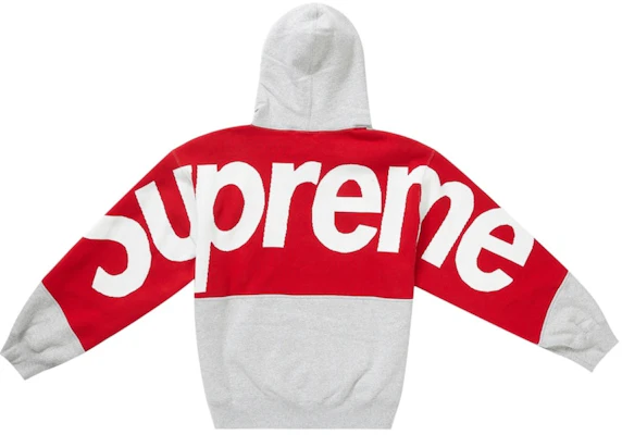Supreme Big Logo Jaket Hoodie Rajut Abu-Abu Heather Order Supreme Big Logo Jaket Hoodie Rajut Abu-Abu Heather