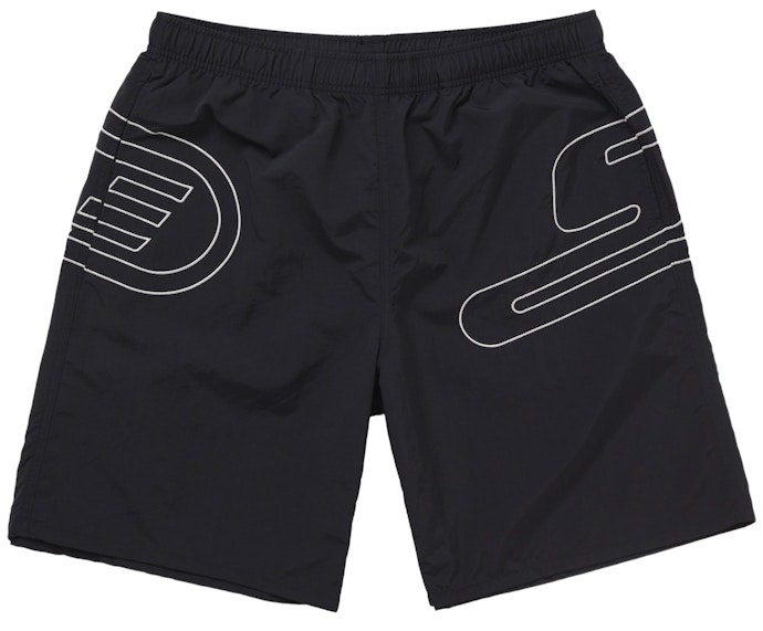 supreme-big-logo-nylon-short-black