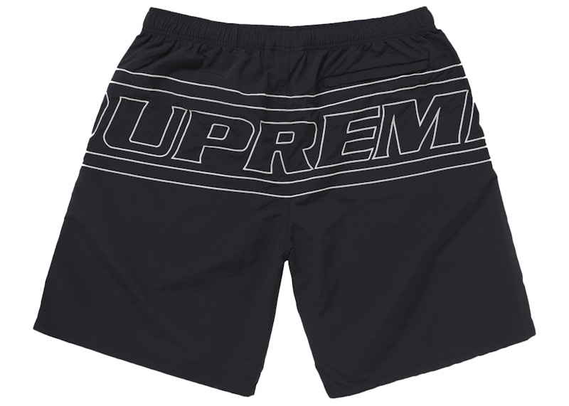 Order Supreme 大Logo尼龍短褲 黑色