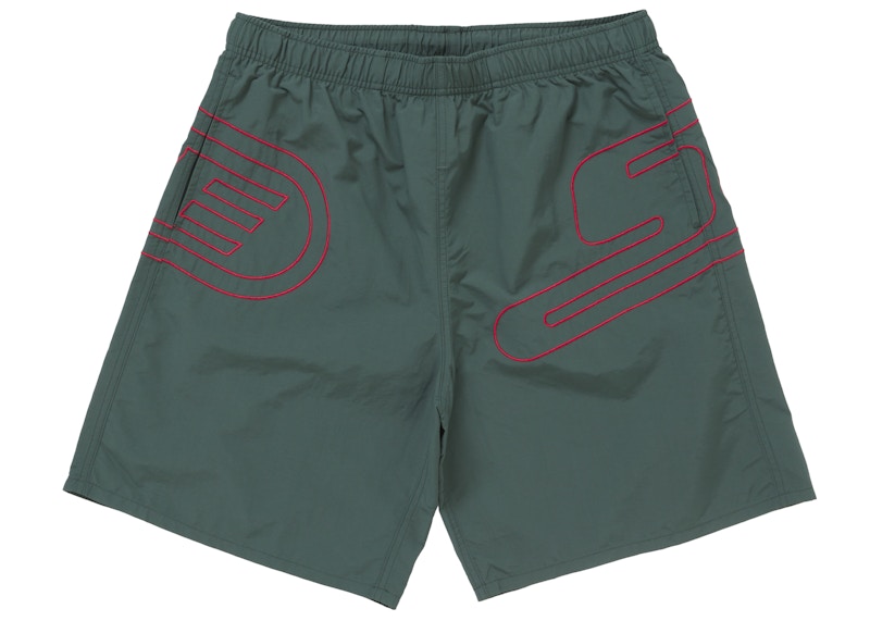 Supreme Big Logo Nylon Short Green