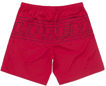 Supreme 大Logo尼龍短褲 紅色 Order Supreme 大Logo尼龍短褲 紅色