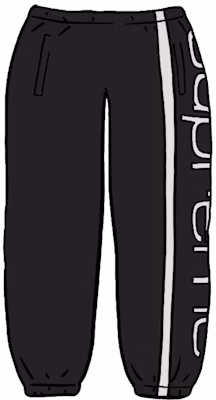 Supreme Big Logo Paneled Sweatpant Black Buy Supreme Big Logo Paneled Sweatpant Black