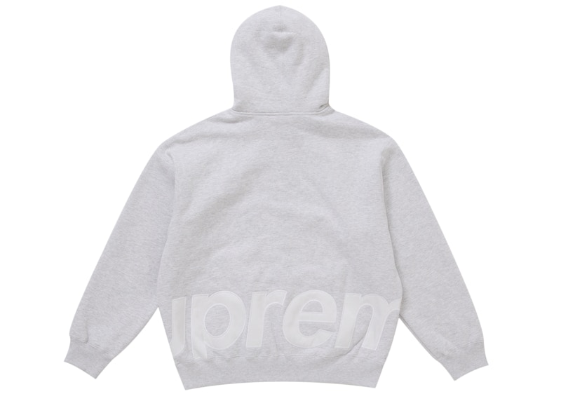 Supreme Big Logo Zip Up Hooded Sweatshirt Ash Grey 圖 2