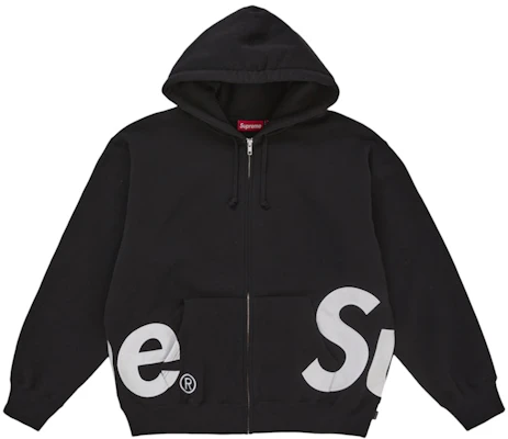 Supreme 大logo拉链连帽卫衣 黑色 Buy Supreme 大logo拉链连帽卫衣 黑色