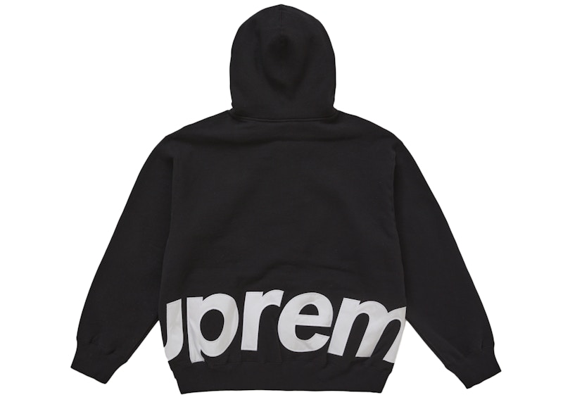 Order Supreme 大logo拉链连帽卫衣 黑色