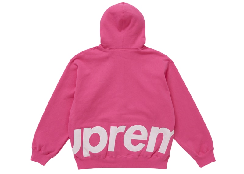 Supreme Big Logo Zip Up Hooded Sweatshirt Magenta 圖 2