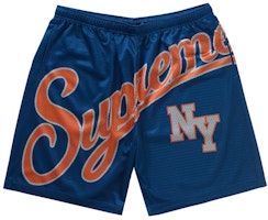 Supreme Big Script Mesh Short Blue Supreme Big Script Mesh Short Blue