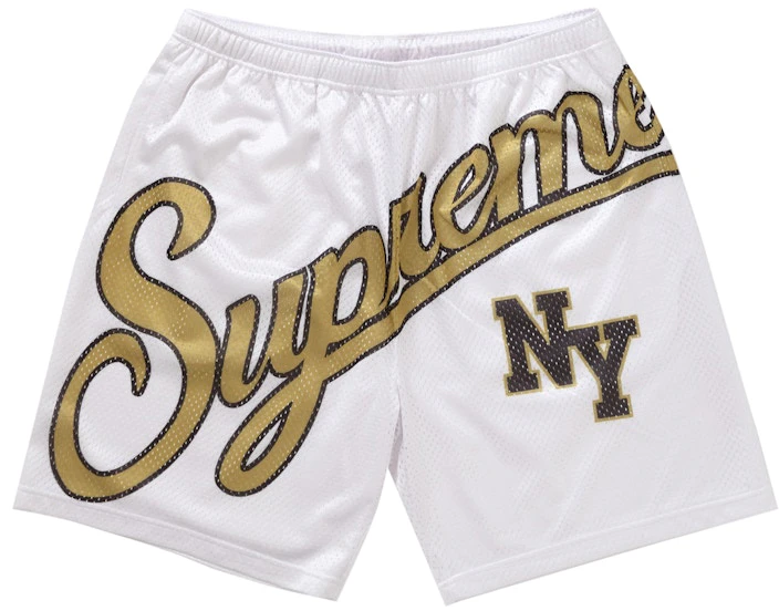 supreme-big-script-mesh-short-white