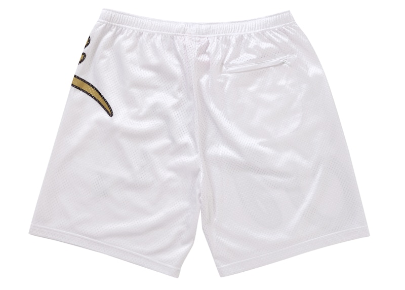 Order Supreme Big Script Seluar Pendek Mesh Putih