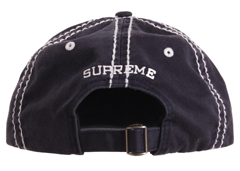 Order シュプリーム ビッグステッチ 6パネル ブラック
