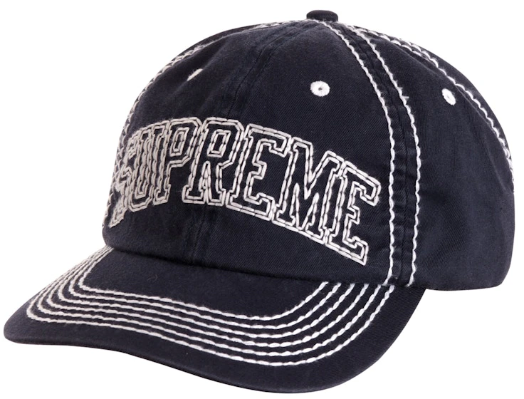 supreme-big-stitch-6-panel-navy