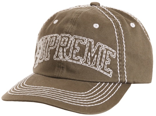 Supreme Big Stitch 6-Panel Verde Oliva Buy Supreme Big Stitch 6-Panel Verde Oliva
