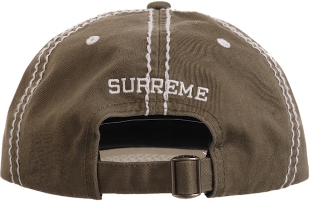 Supreme Big Stitch 6-Panel Verde Oliva Order Supreme Big Stitch 6-Panel Verde Oliva