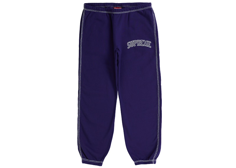 Buy Supreme Pantalón Sweat Big Stitch Azul Oscuro