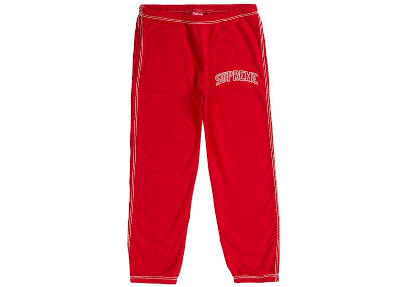 Buy Supreme Pantalón Deportivo Big Stitch Rojo
