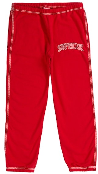 supreme-big-stitch-sweatpant-red