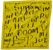 Supreme Black Ark Bandana Fluorescent Yellow