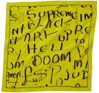 Supreme Bandana Hitam Ark Kuning Neon Buy Supreme Bandana Hitam Ark Kuning Neon