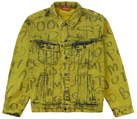 Supreme 黑色牛仔卡车夹克荧光黄 Buy Supreme 黑色牛仔卡车夹克荧光黄