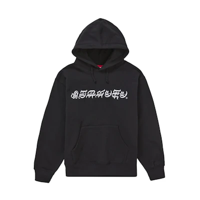 Supreme Blackletter Hooded Sweatshirt Black