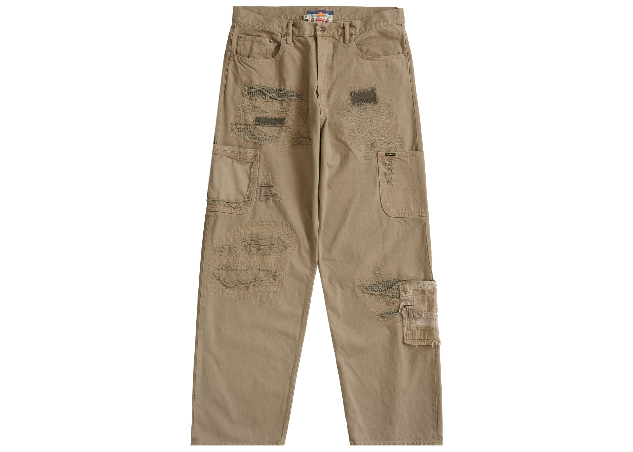 Supreme Blackmeans Mended Loose Fit Jean Dirty Tan - Novelship