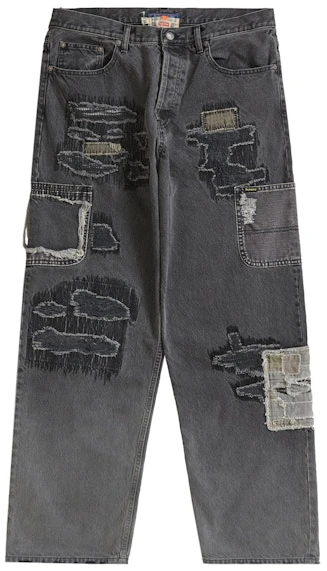 supreme-blackmeans-mended-loose-fit-jean-washed-black