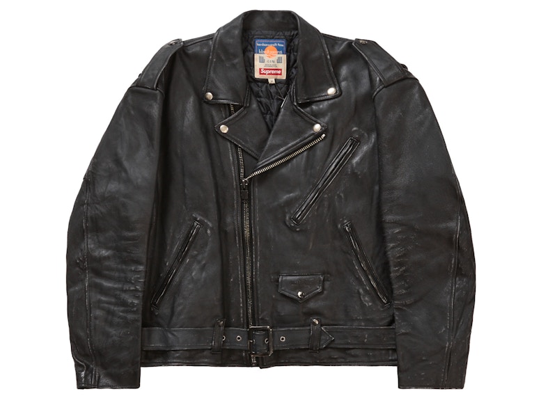 Order Supreme Blackmeans Jaket Kulit Motokar Hitam Terlukis