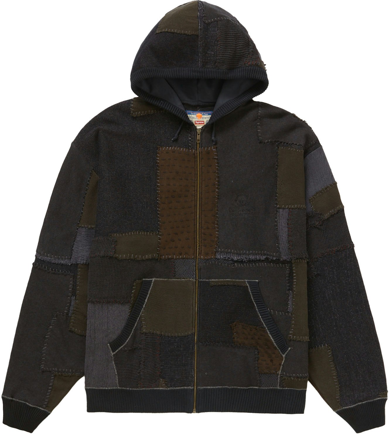 Supreme Blackmeans Patchwork ZipUpHoodedメンズ