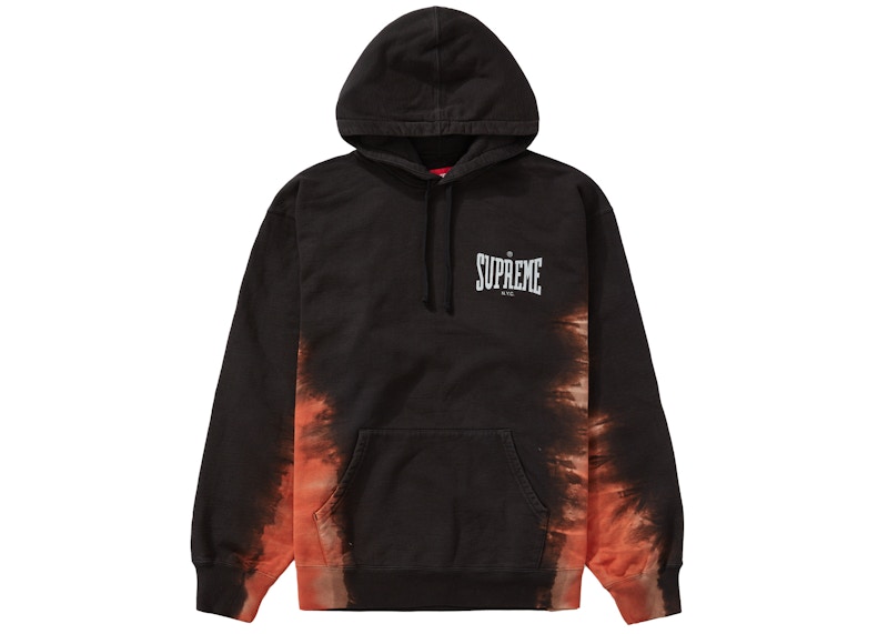 Supreme Bleached Hooded Sweatshirt Black