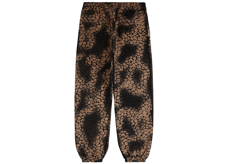 Order Supreme漂白豹纹休闲裤黑色