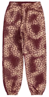 Supreme Bleached Leopard Sweatpant Cardinal