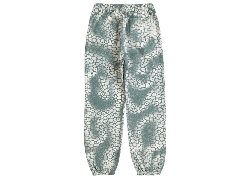 Supreme Bleached Leopard Sweatpant Dusty Teal 圖 2