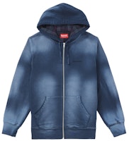 Supreme Bleached Zip Up Sweatshirt Navy Supreme Bleached Zip Up Sweatshirt Navy