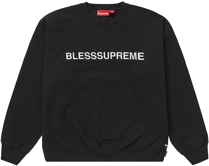 supreme-bless-crewneck-black