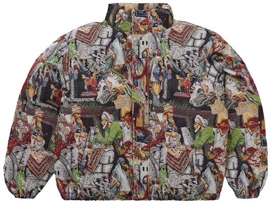 Supreme Bless Tapestry Down Puffer Jacket Multicolor Lookbook Supreme Bless Tapestry Down Puffer Jacket Multicolor