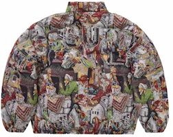 Shop Supreme Bless Tapestry Down Puffer Jacket Multicolor