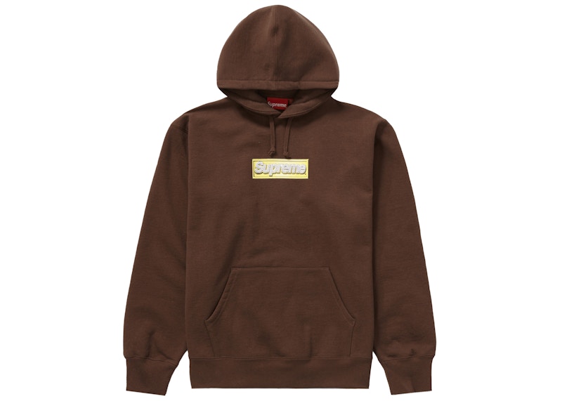 Buy Supreme Bling Box Logo Hooded Sweatshirt 'Dark Brown' Novelship