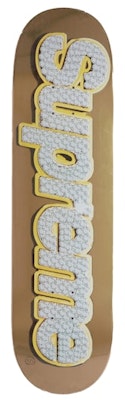 Supreme Bling Box Logo Skateboard Deck (SS22) Gold Buy Supreme Bling Box Logo Skateboard Deck (SS22) Gold