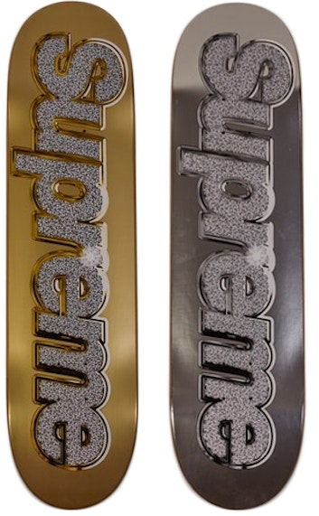 supreme-bling-skateboard-deck-gold-silver-set