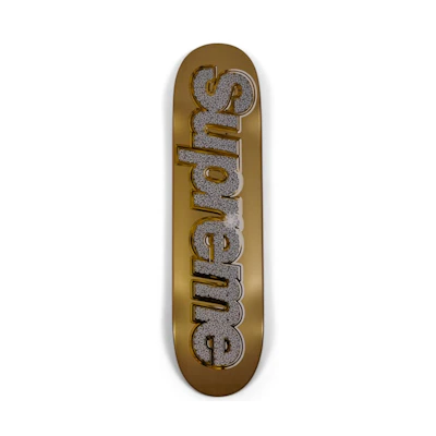 Supreme Bling Skateboard Deck Gold