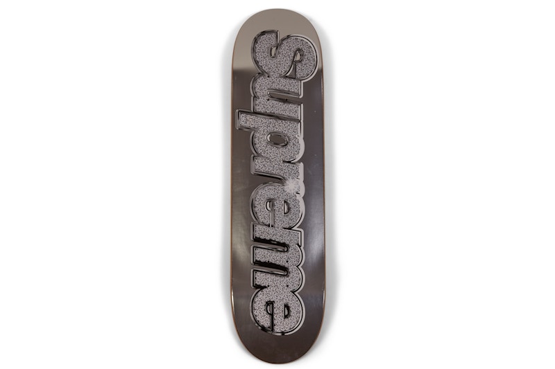 Supreme Bling Skateboard Skateboard Deck Silver