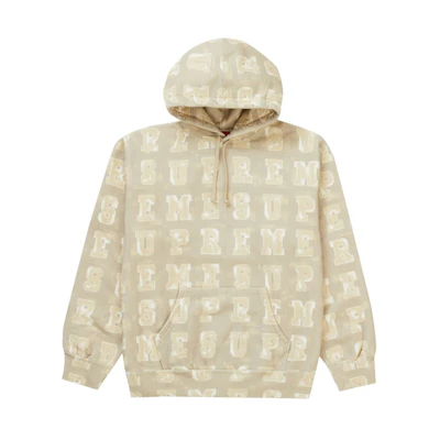 Supreme Blocks Hooded Sweatshirt Tan