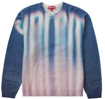 Supreme Blurred Logo Sweater Blue Supreme Blurred Logo Sweater Blue