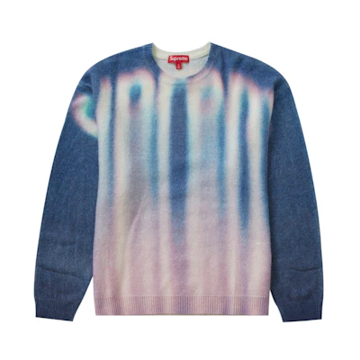 Supreme Blurred Logo Sweater Blue