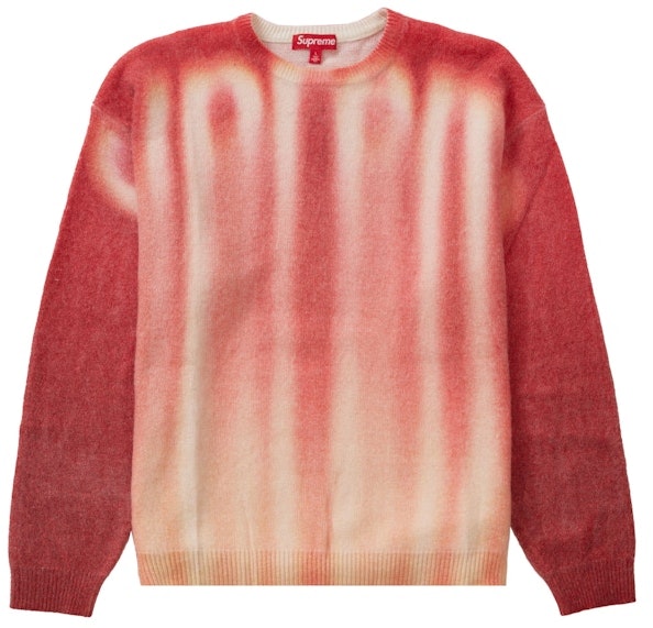 supreme-blurred-logo-sweater-red