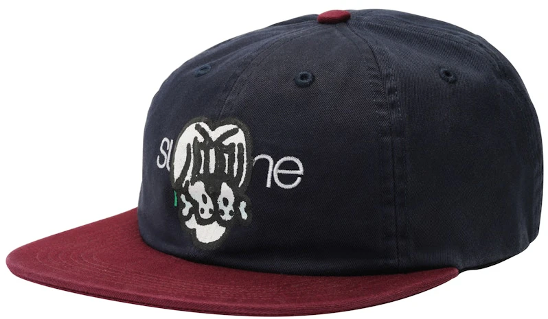 supreme-bone-classic-logo-6-panel-navy